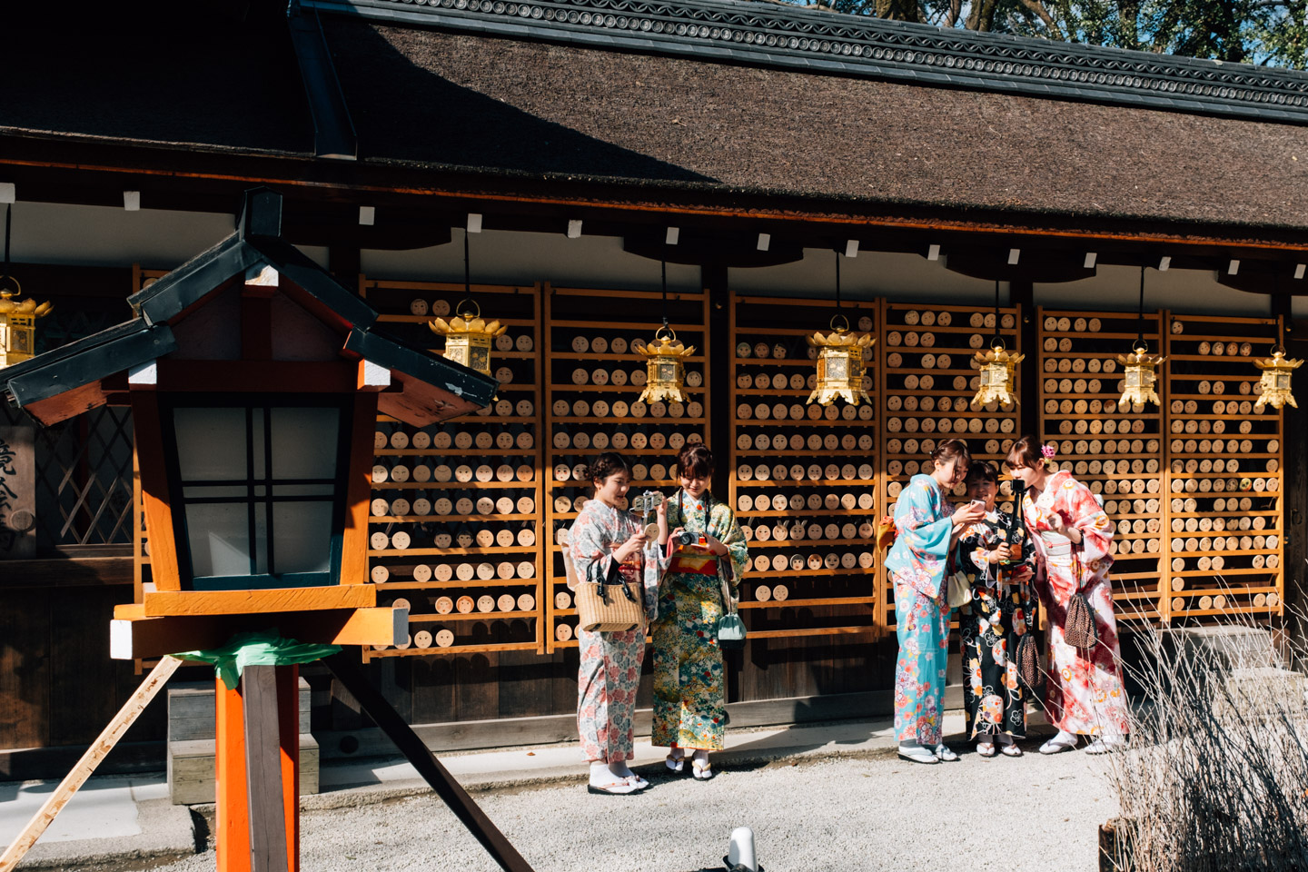 Rented kimonos in Kyoto.